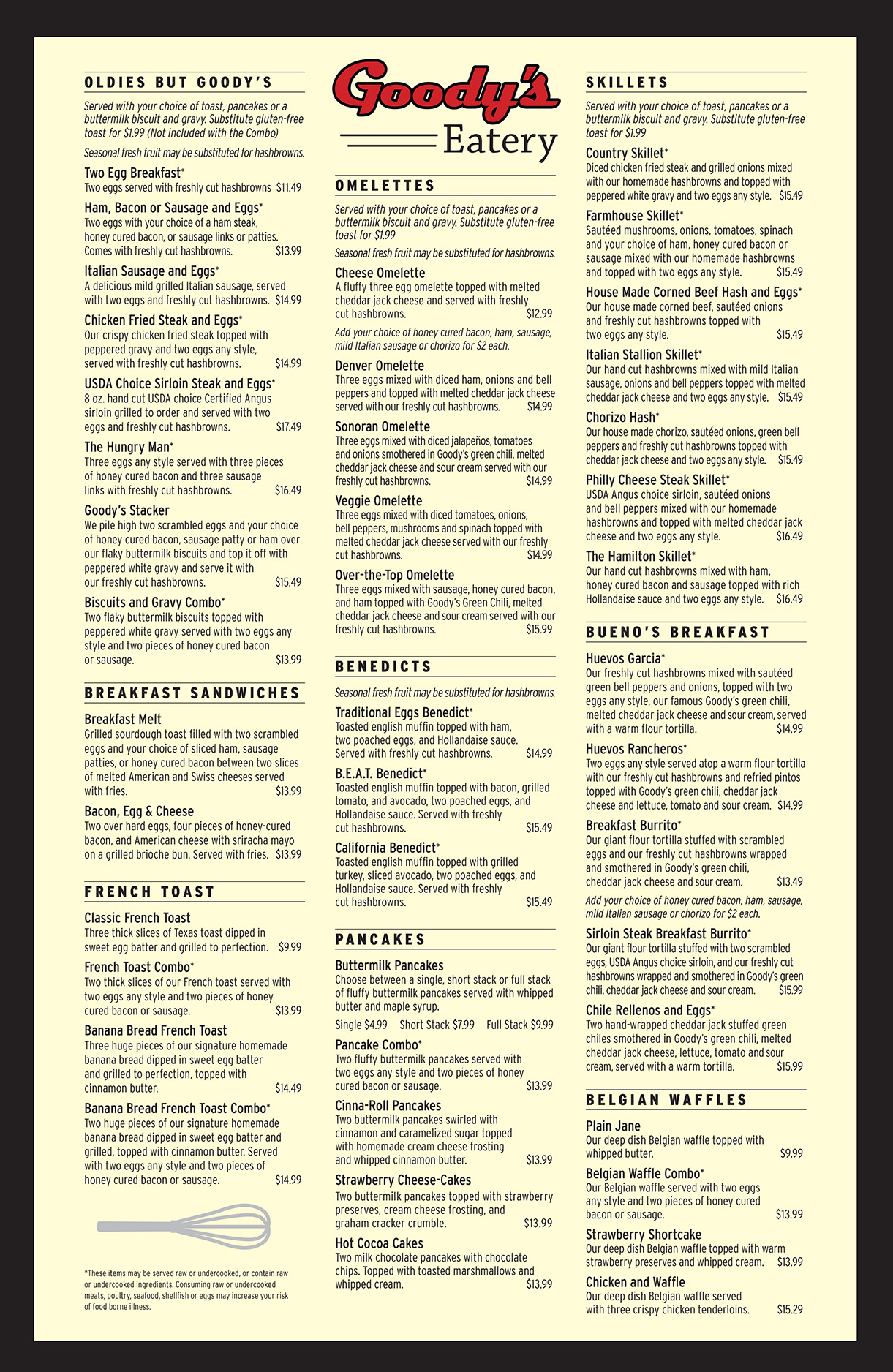 goodys eatery breakfast menu